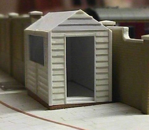 Tea hut, as yet without a proper roof, in plasticard